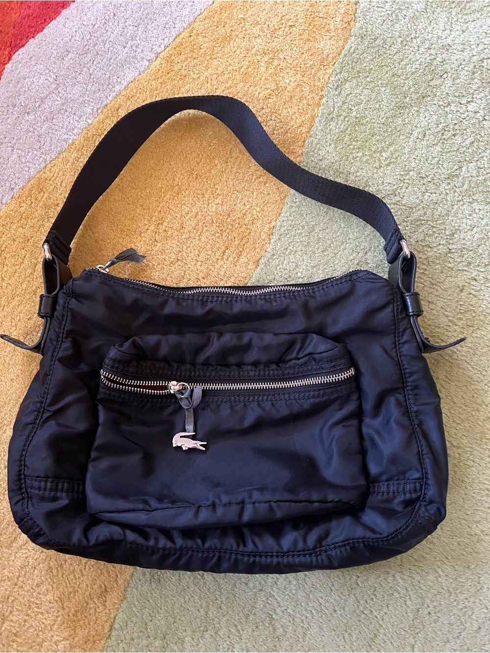 LACOSTE Bag Purse Shoulder Sorbonne Shine Nylon